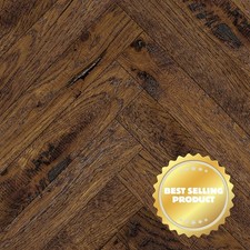 🏺 Sample* 14mm Antique Oak Herringbone Engineered Wood Flooring - £49.99SQM