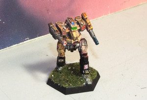 BATTLETECH BLACKJACK MECH [CLAN HELL'S HORSES] (CATALYST, PLASTIC, PAINTED)