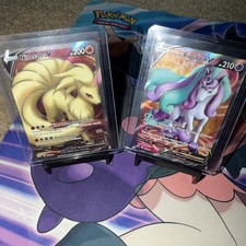 Ninetales V Full Art Ultra Rare Holo Pokémon TCG Rebel Clash 177/192 Both cards