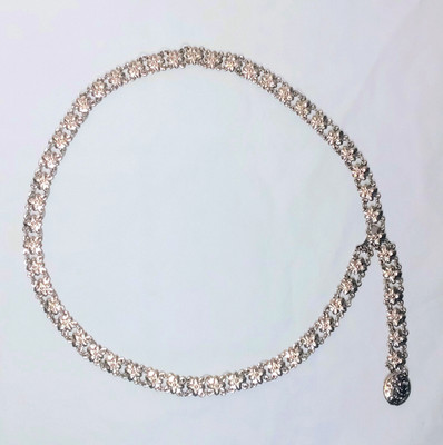 Vintage Silvertone Floral Link Belt - Wear w/ End Hanging or Attached 36 in