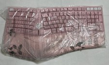 Meetion Ergonomic Wireless Keyboard Pink