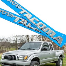 3d Chrome Emblem For 1995-2004 Tacoma Letter Front Door Side Fender Badge 2pcs