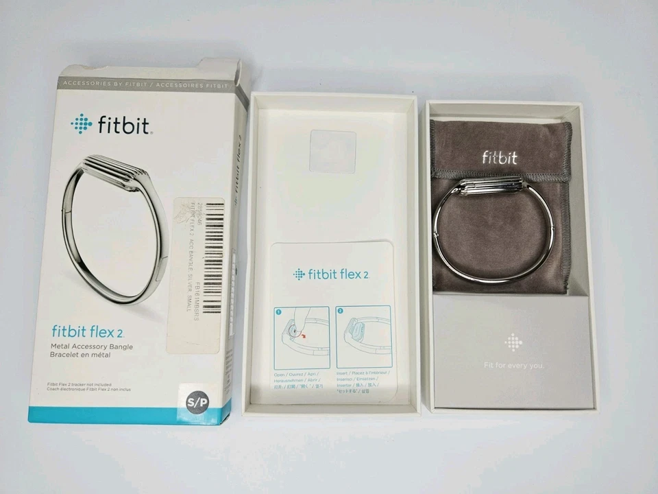 Genuine Fitbit Flex 2 Stainless Steel Metal Bangle Bracelet Band SMALL Petite - Image 2 of 4
