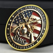 USMC 250 Aniversario Moneda de Oro Semper Fidelis Militar Medalla Conmemorativa