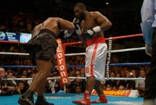 Danny Williams white trunks and Mike Tyson black trunks fights eac 2004 Photo 47