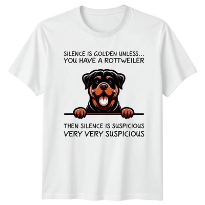 Silence Is Golden Unless You Have T-Shirt Rottweiler Hundebesitzer Haustier Humor