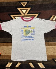 Vintage 1979 Yamaha NMA Motocross Racing 70s Ringer Shirt Men’s Size Large
