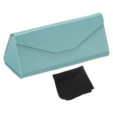 Foldable Glasses Case, Triangle Magnetic Sunglasses Case, Smoke Blue