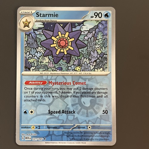 Pokemon TCG: Starmie - Scarlet & Violet 151 - Reverse Holo - 121/165 - prawie idealny
