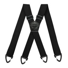 Heavy Duty Elastic Suspenders for Men Trouser Pants Braces Strap Work Belt UK