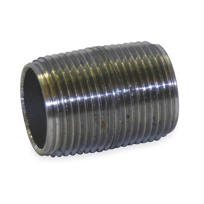 BECK 330053000 Black Close Pipe Nipple,Threaded,4 12U007