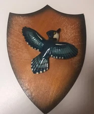 Vintage Wood Plaque W /plastic Blue Jay, 3 Dimensional Wall Hanger