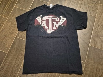 Vintage Texas A&M Aggies TShirt Black Men's Size Large Jersey Tearaway