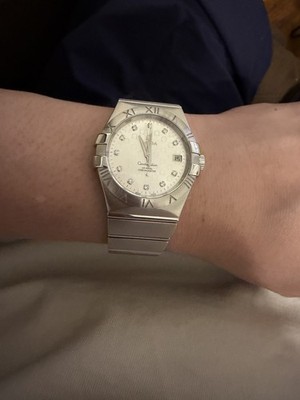 Omega Constellation Co-Axial Chronometer Automatic Watch Stainless Steel Diamond
