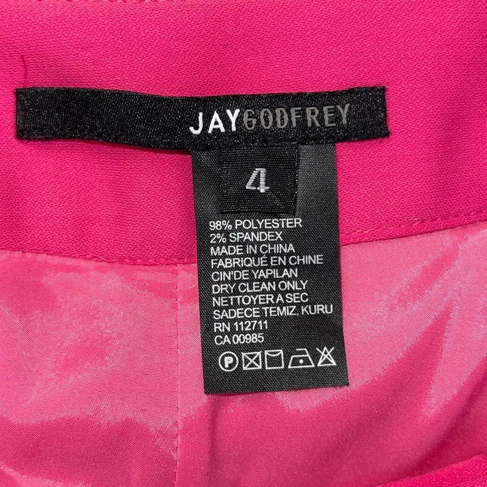 Jay Godfrey Barbie Pink High Waist Tapered Crop Trousers Size 4  - Image 2 of 4