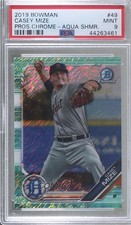 2019 Bowman Chrome Prospects Aqua Shimmer Refractor Casey Mize PSA 9 MINT 2l4