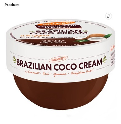Palmer's Brazilian Coco Cream Body Moisturizer 8.8oz Firming Hydration Cream