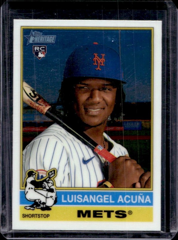 2025 Topps Heritage Luisangel Acuna Chrome RC Rookie #274 Mets