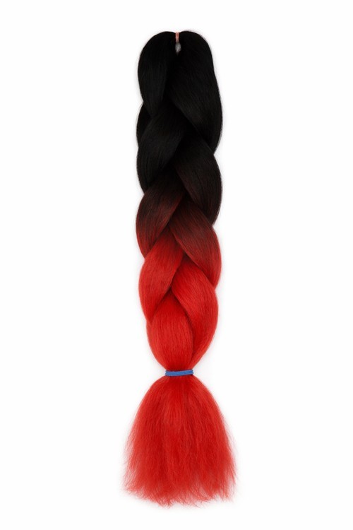 Ombre Transitional Kanekalon Jumbo Braid Black Red Braiding Hair Dreads Braids