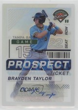 2024 Panini Prospect Edition Silver Prizm Signatures Brayden Taylor Auto 0kv2
