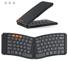 New Ergonomic Bluetooth Foldable Keyboard, Split Compact Portable Wireless Ke...