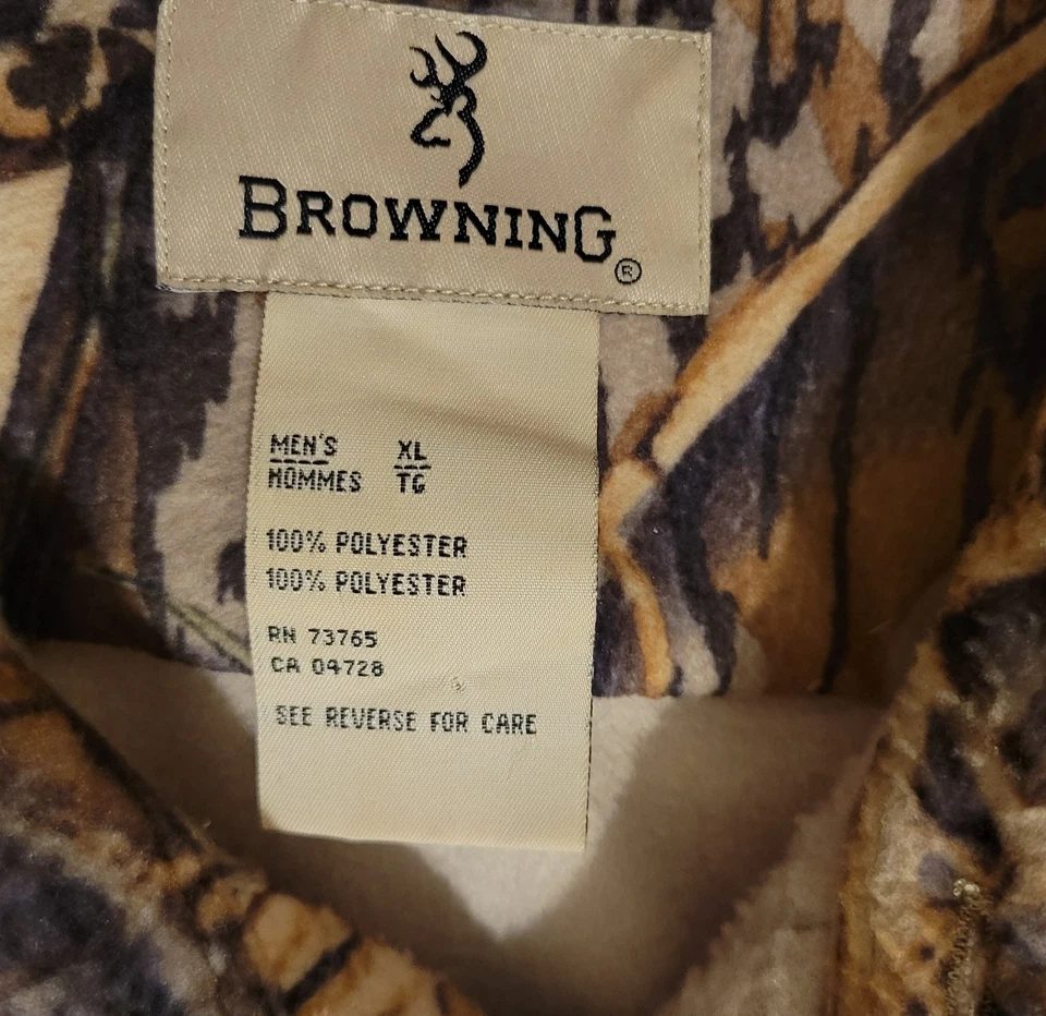 Browning Mossy Oak мужской XL длинным рукавом на пуговицах камуфляж охотничья рубашка - Изображение 4 из 4