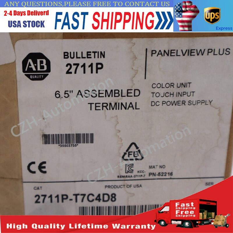 NEW 2711P-T7C4D8 PanelView Plus 700 Color/Touch Factory Seal AB US Free Tax