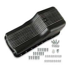 1962-1982 Sbf Ford Black Aluminum Oil Pan Finned Front Sump 260 289 302 Mercury