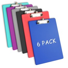 Clipboards with Pen Holder, Clip Boards Plastic Standard A4 Letter Size Holds...