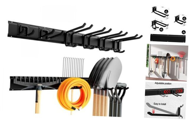 64-Inch Wall-Mounted Garage Tool Organizer for Optimal Storage and Space Organization