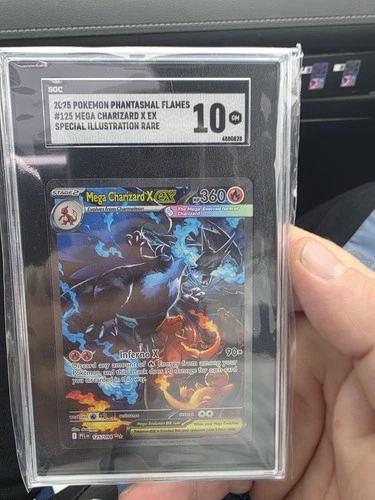 Pokemon 2025 Mega Charizard X ex 125/094 SIR Phantasmal Flames GEM MINT SGC 10