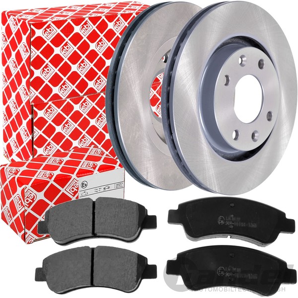 Febi Bremsscheiben Ø266Mm + BelÄGe Vorne FüR Citroen C2 C3 C4 DS3 Cactus Picasso-image