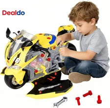 Take Apart Motorcycle Toys Kids Mechanic Repair Set for Toddlers 3-5, Interactiv