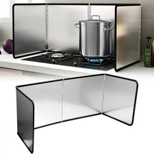 4-Sided Pro Splatter Guard Shield for Gas Ranges, Frying Pans,Kitchen Backsplash