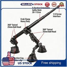Car Suction Cup Mount Bracket Selfie Stick For Insta360 X5 X4 X3 X2 DJI Camera