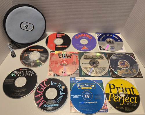 Vintage 1990s PC CD-ROM MS DOS Games Software for Windows Lot of 11 (1993-1999)