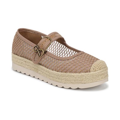 Women's Isla Mary Jane Espadrille Flats Cyprus Tan Mesh