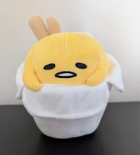 Sanrio Gudetama "Lazy Egg" Takeout Container 7.5" Plush Toy 