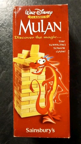 Mulan Toppling Tower Game Walt Disney Classics Sainsbury's Vintage - Picture 1 of 6