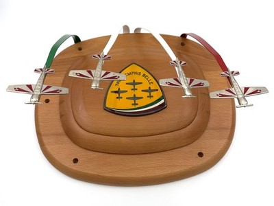 Memphis Belle Wooden Display Case Flag Italy Watch Collection