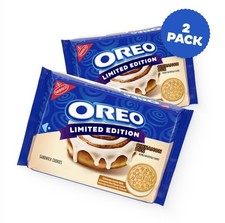 OREO Cinnamon Bun Sandwich Cookies Limited Ed...