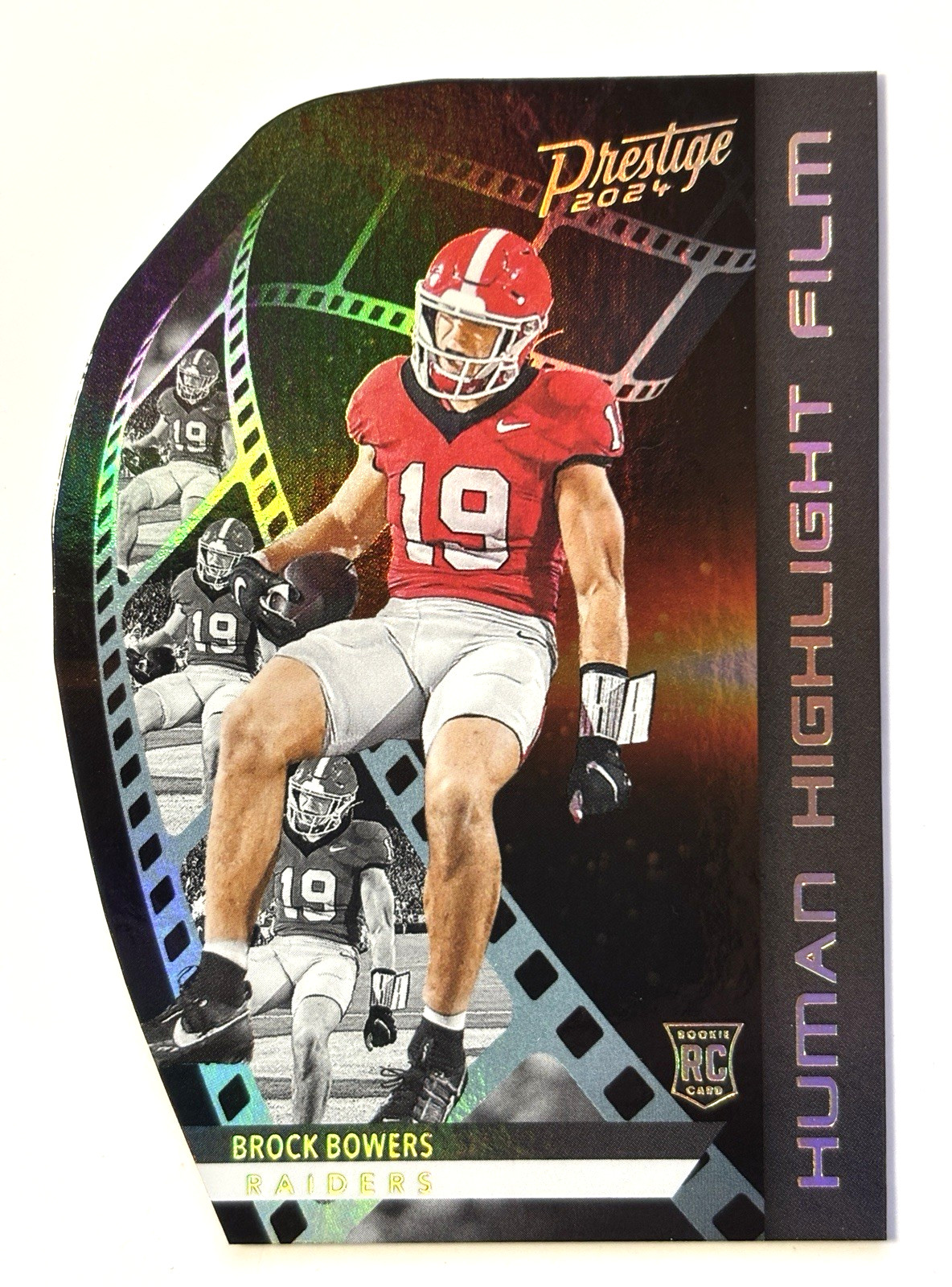 2024 Panini Prestige BROCK BOWERS Human Highlight Film #7 SSP Case Hit Raiders