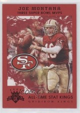2015 Panini Gridiron Kings All Time Stat Red Frame Joe Montana #196 HOF n1u