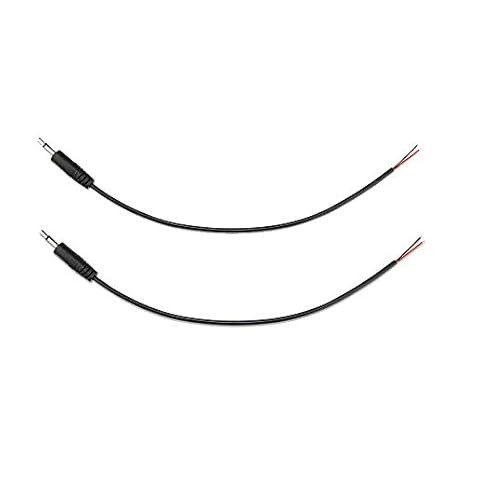 3.5mm Male Plug to Bare Wire Open TS 2Pole Mono 1/8" Audio Cable (2 Pack 12in)..