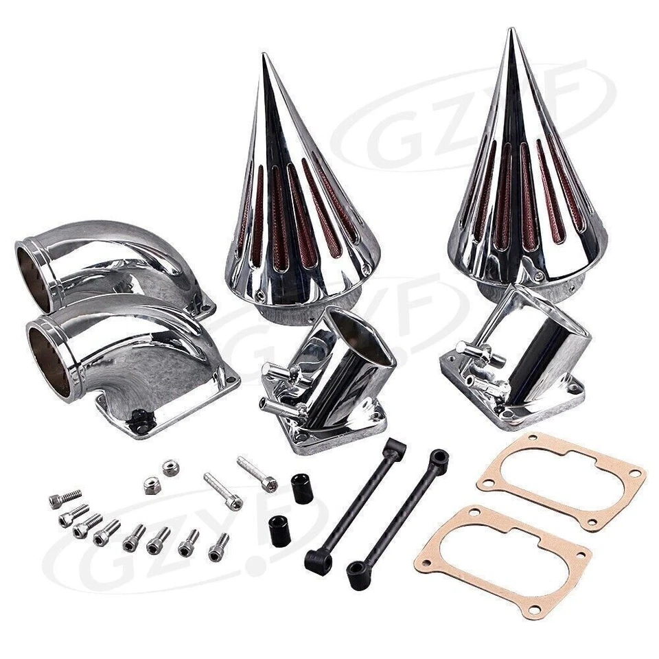 Chrome Motorcycle Air Cleaner Intake Filter Kit fit Suzuki Boulevard M109R Foto 2 de 4
