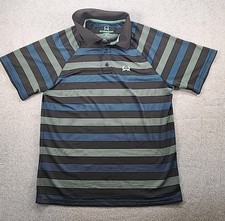 Cinch Polo Golf Shirt Men s S Multicolor Stripe Short Sleeve - See Flaw On Back