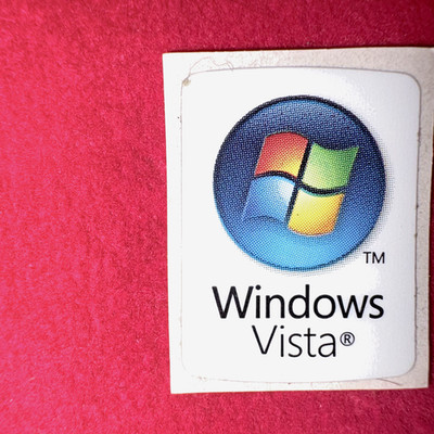 Vintage Windows Vista Case Badge Sticker   Genuine OEM Retro PC Decal (N.O.S.)