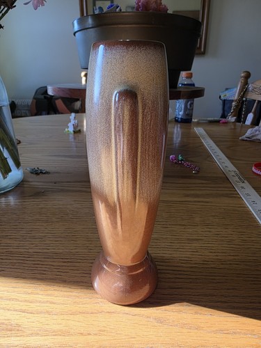 VINTAGE FRANKOMA #43 8" ROCKET BUD BROWN PLAINSMAN VASE EXC - Picture 4 of 7