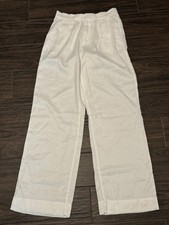Vineyard Vines Linen Straight Leg Trouser-Women s 2-White-NWT
