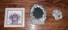 Longaberger Basket Magnets Lot Of 3 Frame Pewter Flower Basket